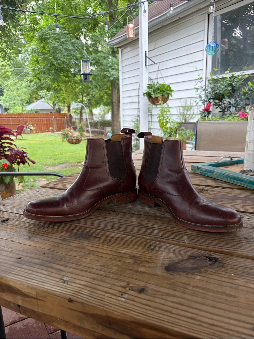 Cole Haan Men's Dark Brown Leather Chukka Chelsea Boots